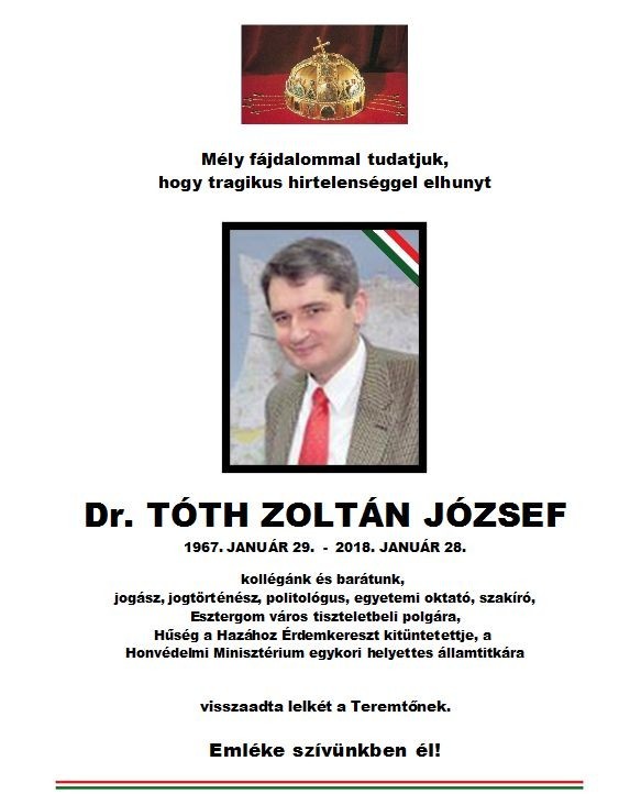 Elhunyt Dr. Tóth Zoltán József